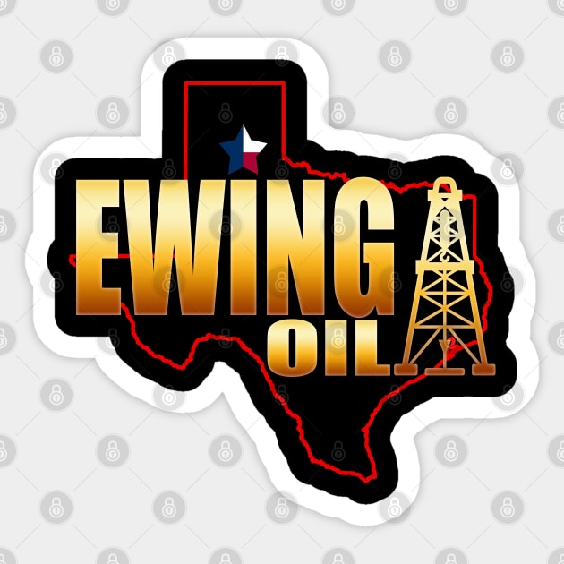 Classic 80's TV Ewing Oil Sticker by HellwoodOutfitters